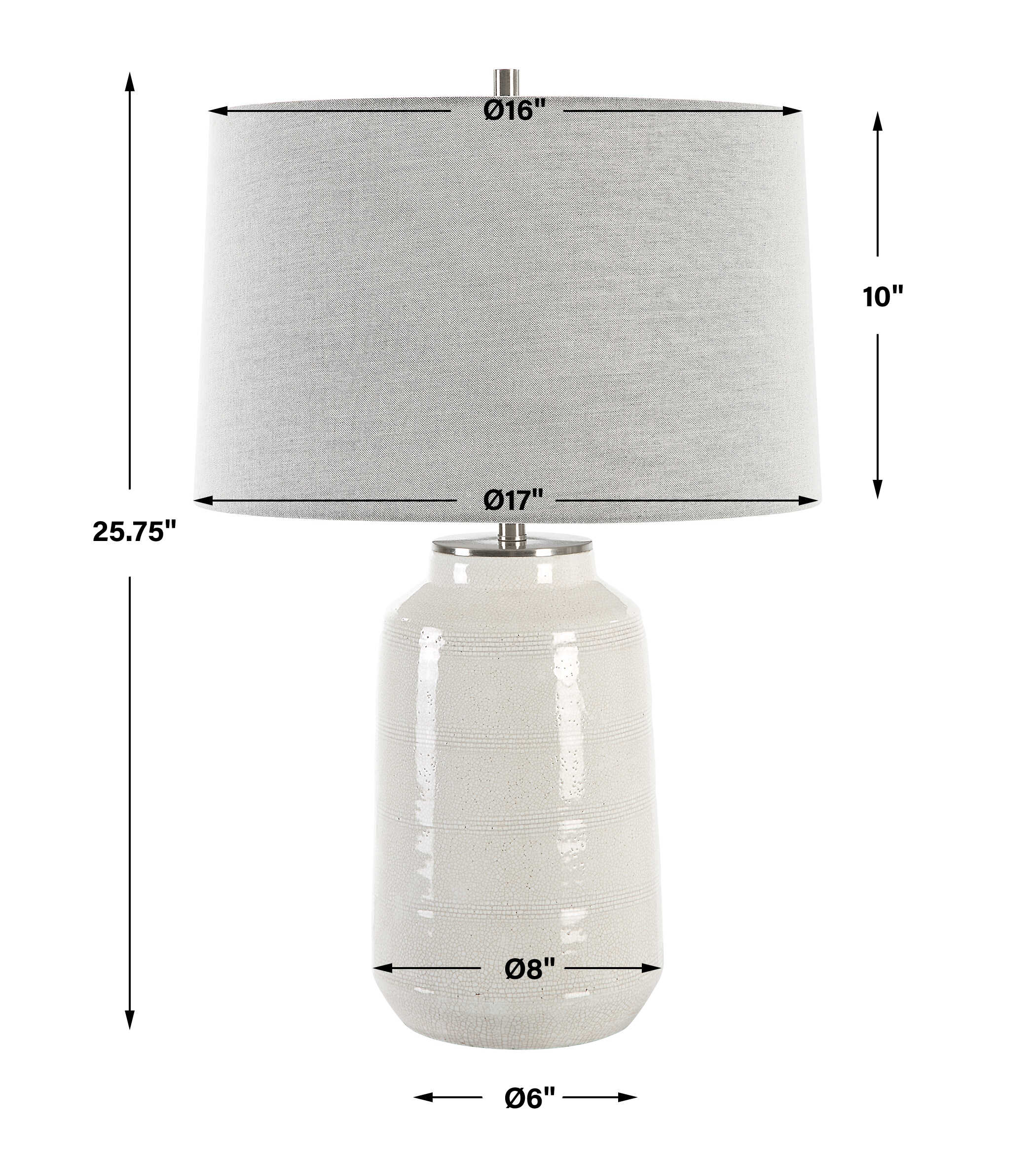 Odawa White Farmhouse Table Lamp