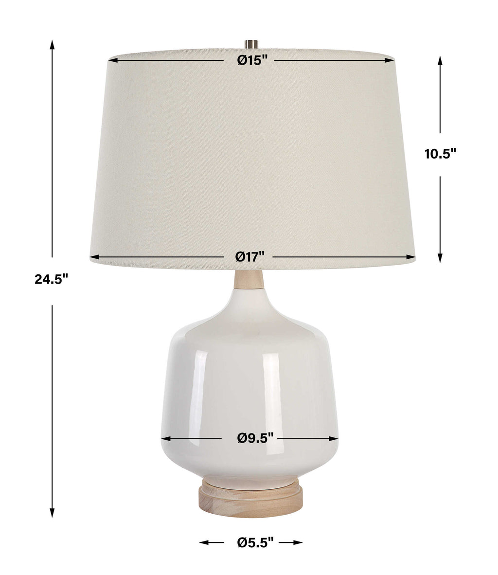 Opal Gloss White Table Lamp