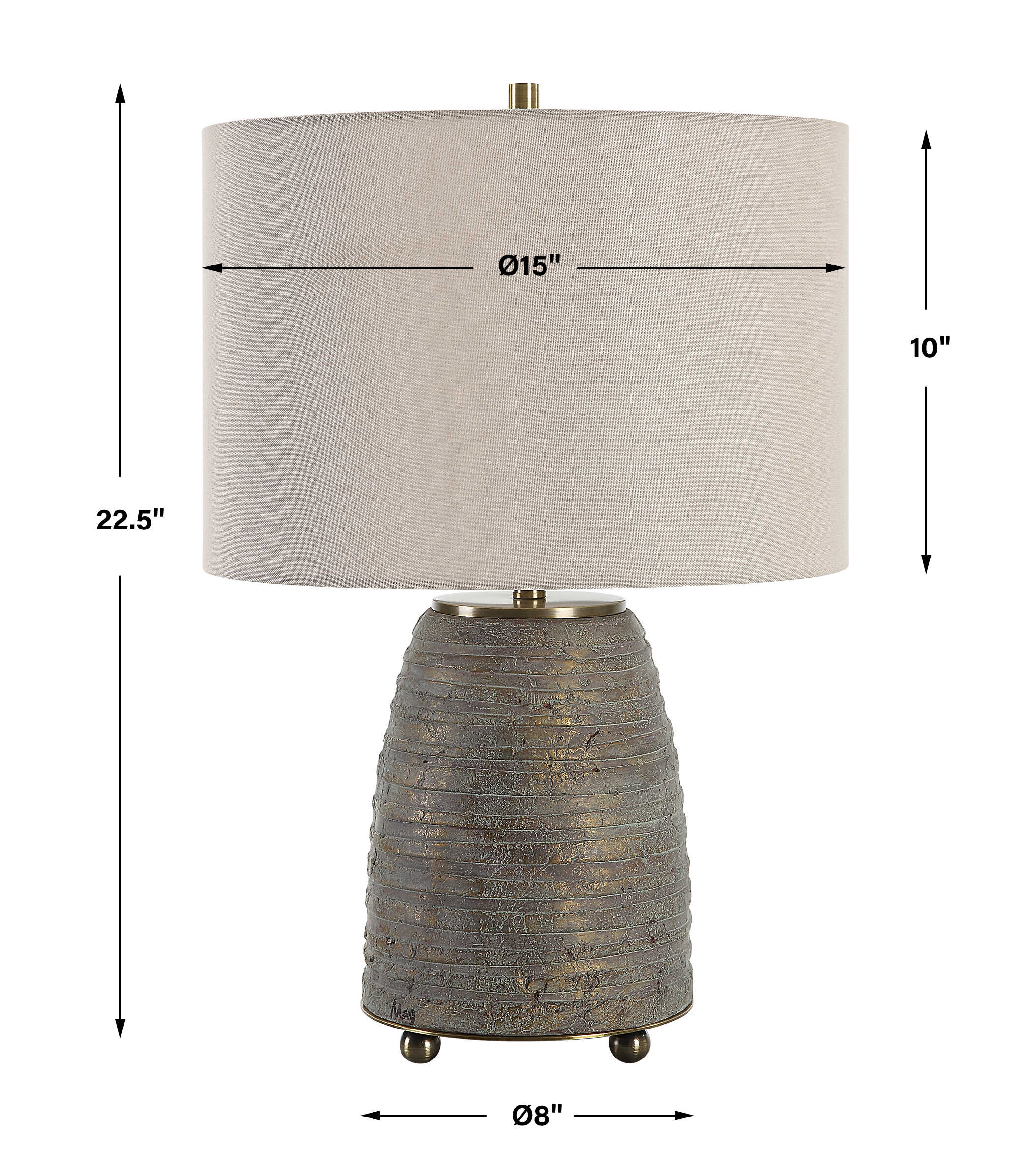 Gorda Bronze Ceramic Table Lamp