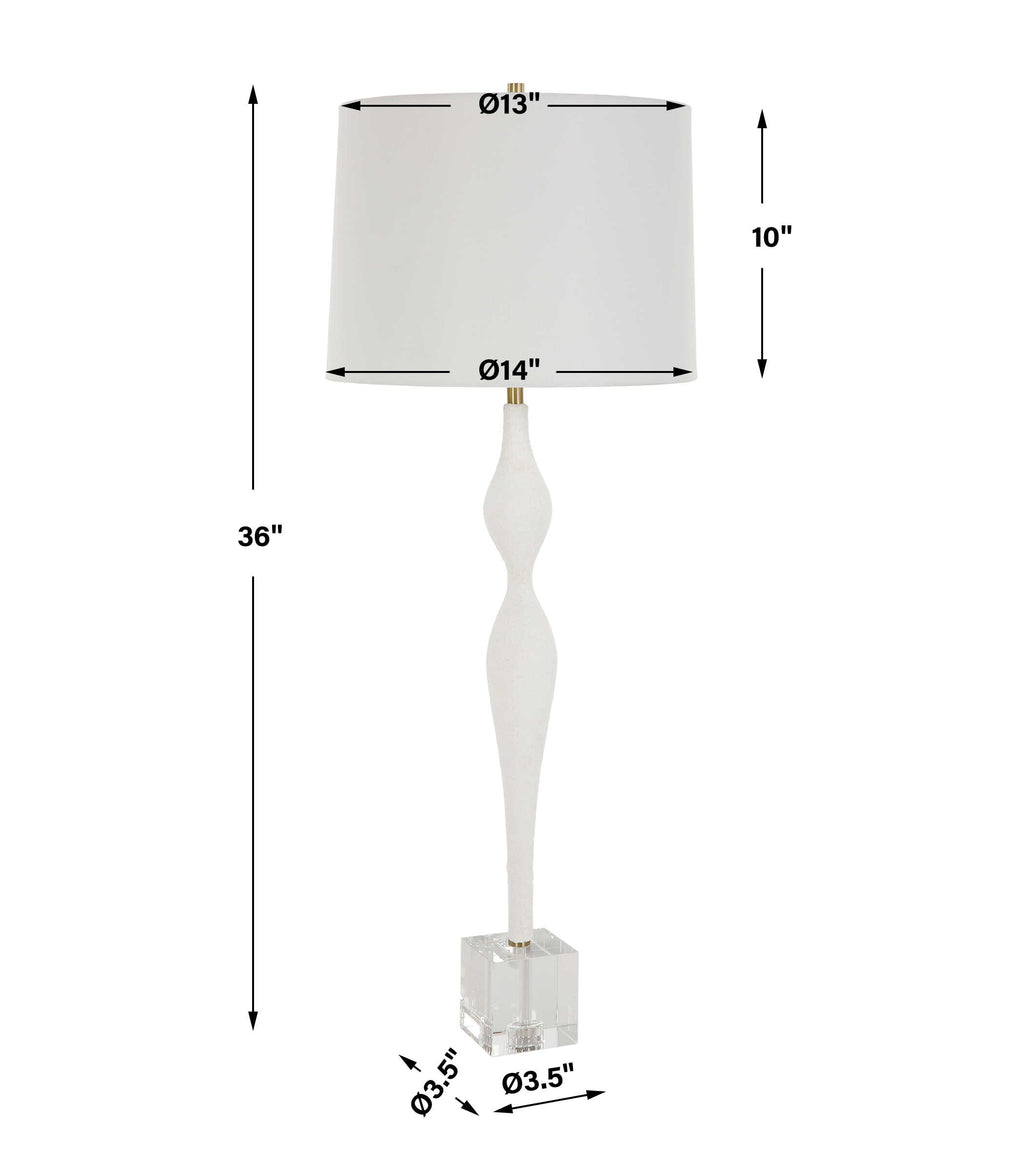 Helena Slender White Table Lamp