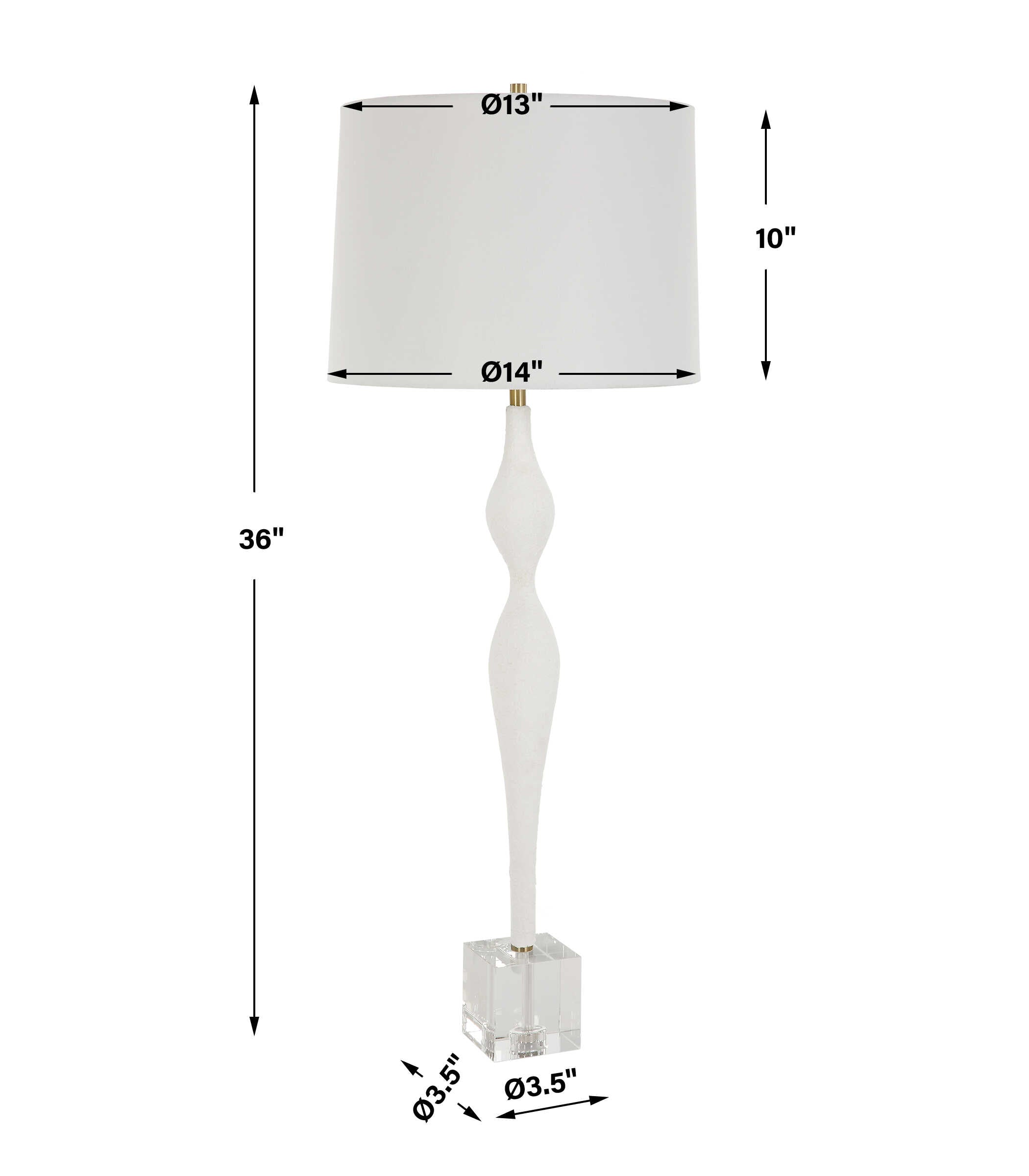 Helena Slender White Table Lamp