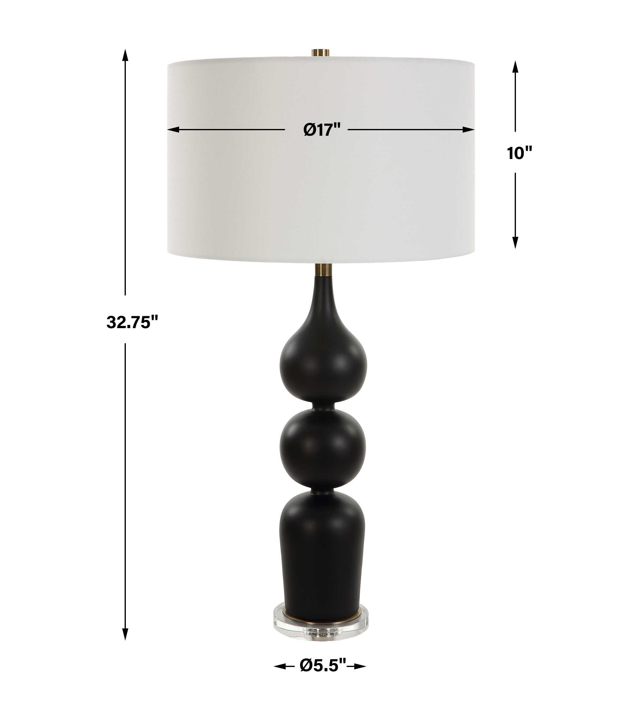 Caviar Black Table Lamp