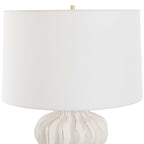 Wrenley Ridged White Table Lamp