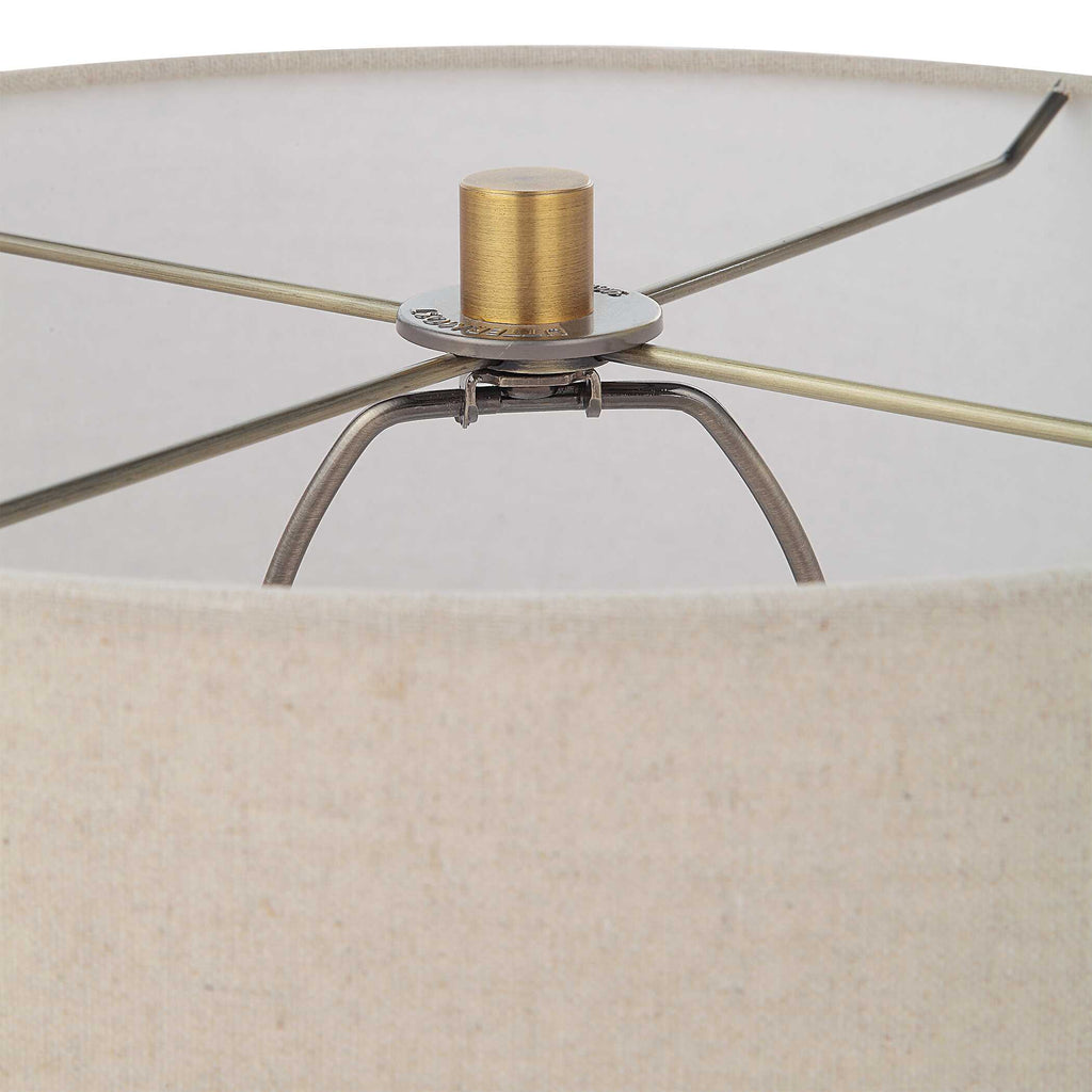 Spyglass Black Wood Grain Table Lamp