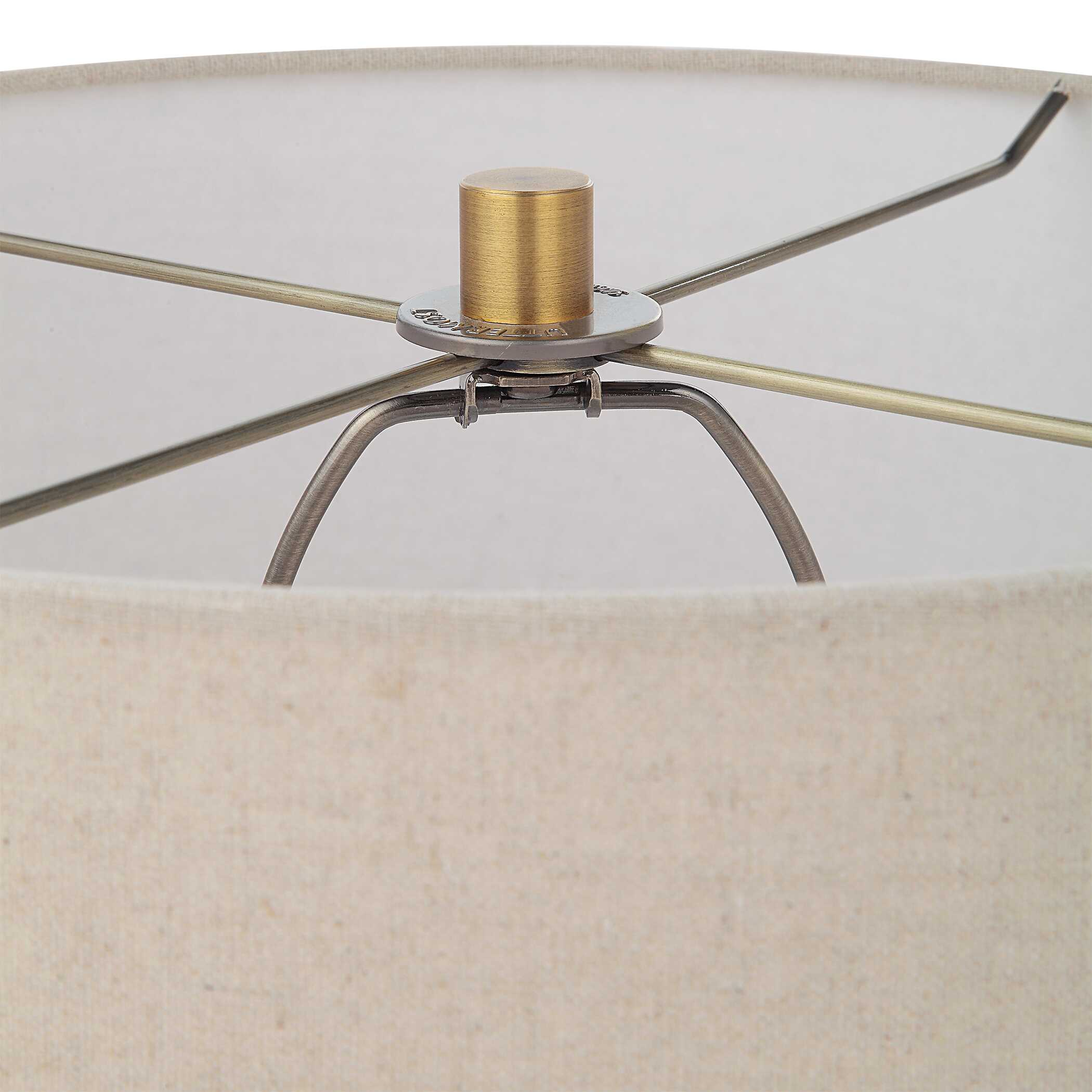 Spyglass Black Wood Grain Table Lamp