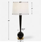 Brielle Polished Black Table Lamp