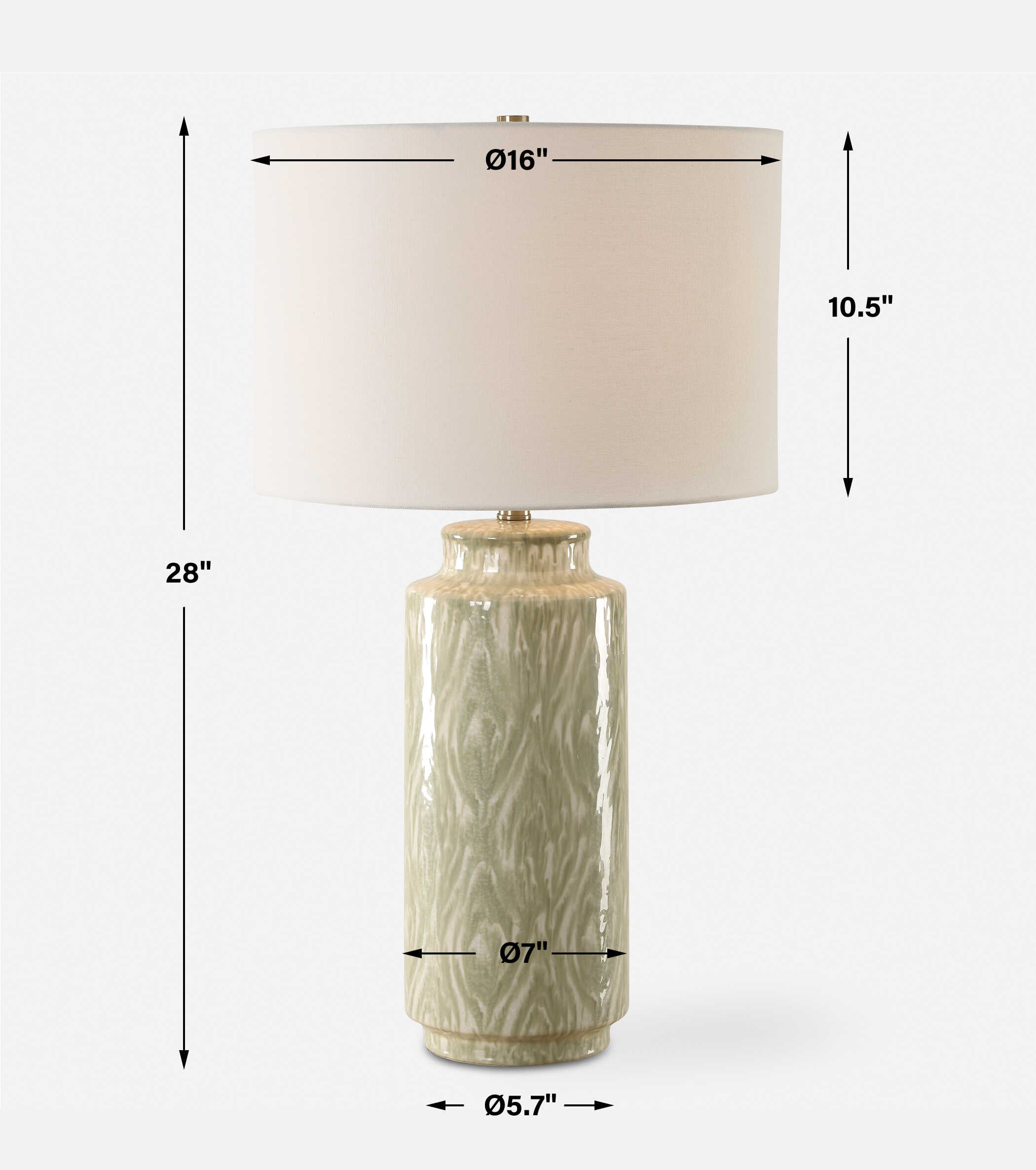 Laurel Sage Ceramic Table Lamp