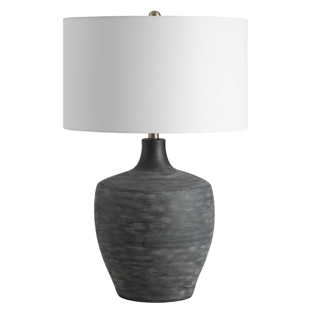 Graphite Ribbed Table Lamp