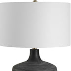 Graphite Ribbed Table Lamp