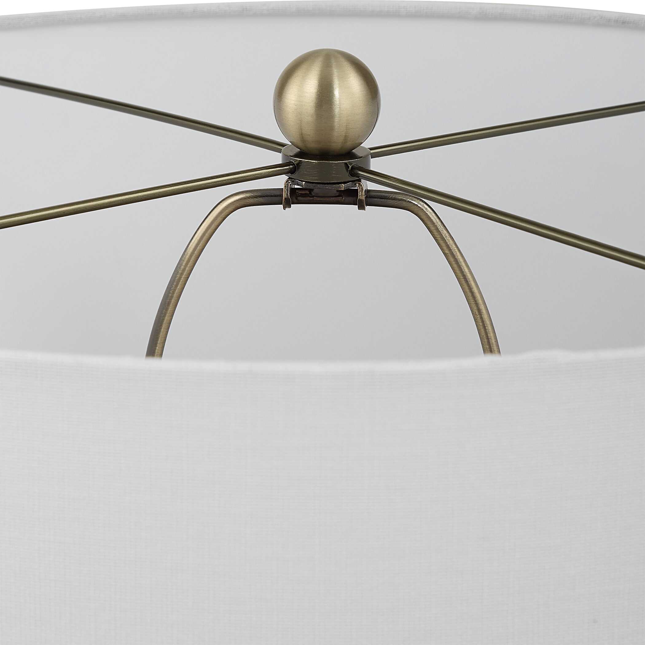 Graphite Ribbed Table Lamp