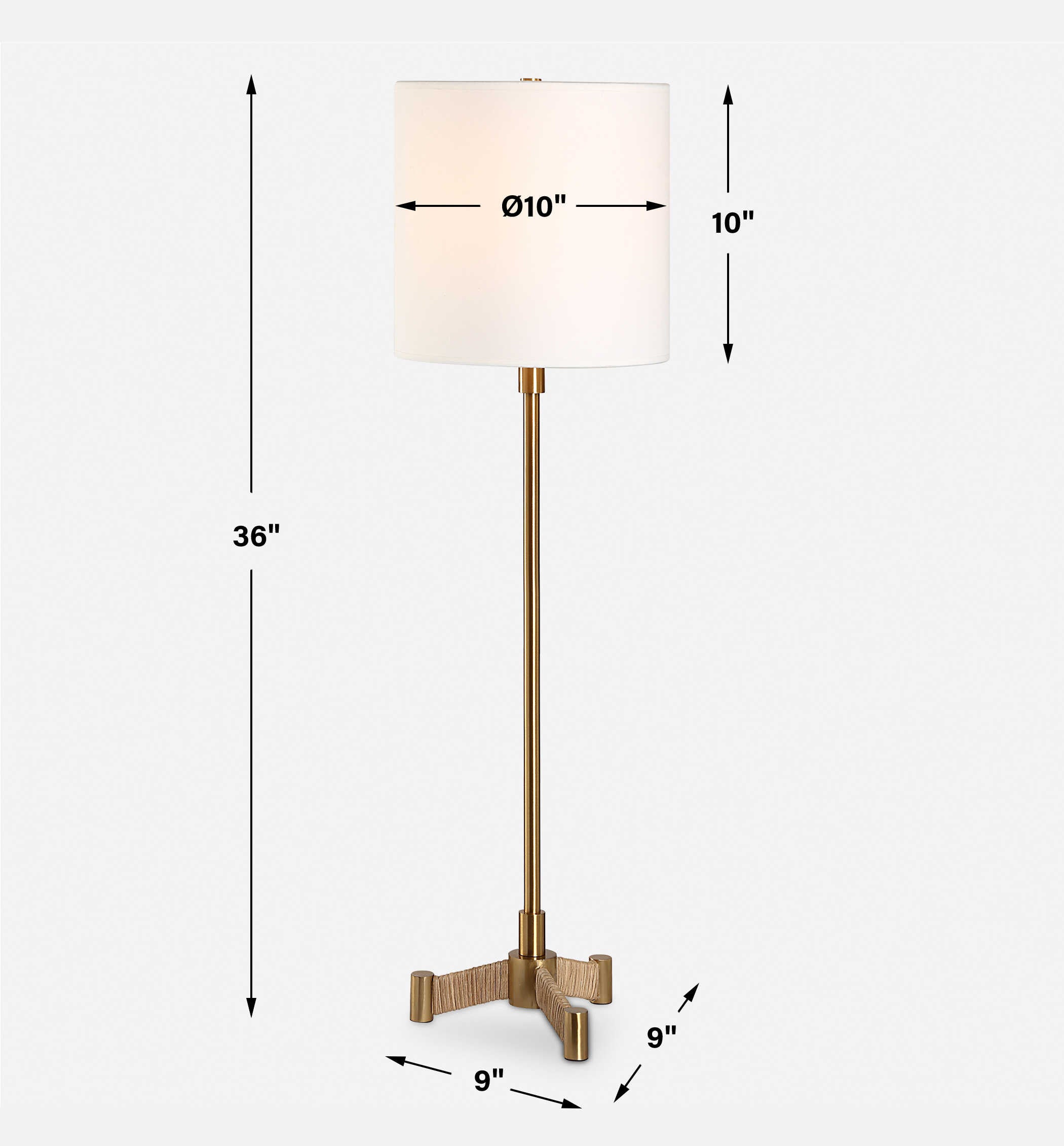 Lautoka Brass Buffet Lamp