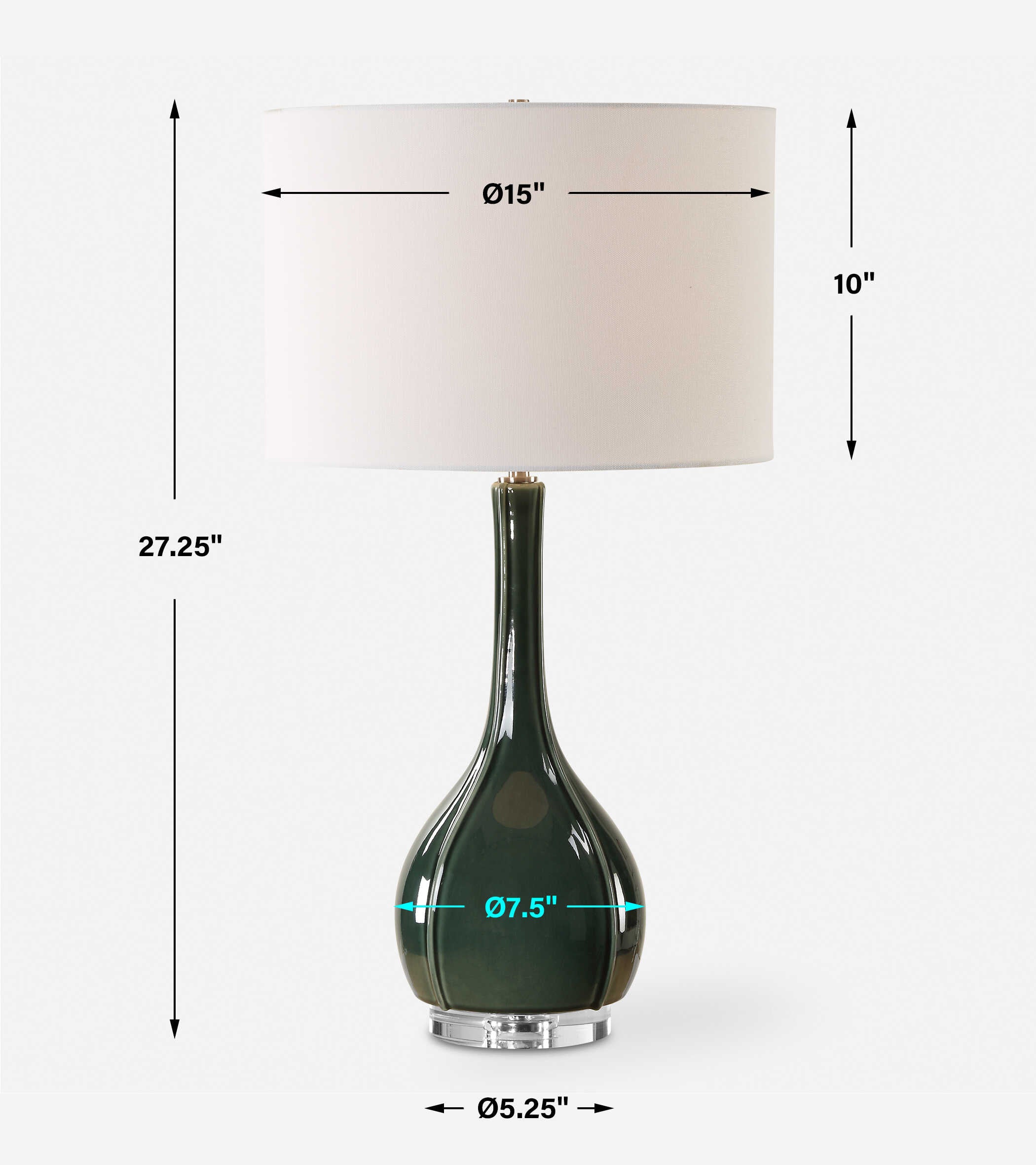 Essex Green Glass Table Lamp