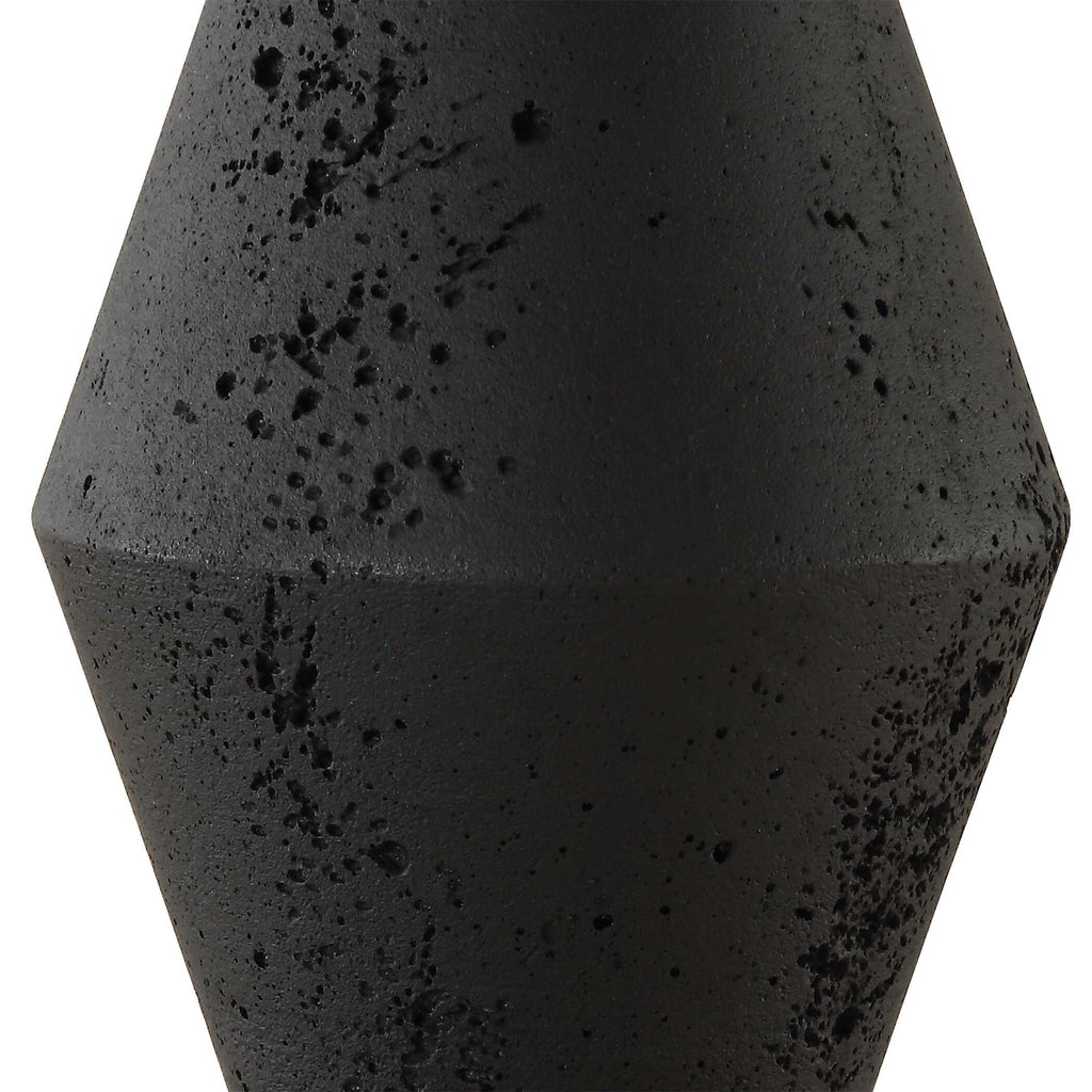 Threefold Black Stone Table Lamp
