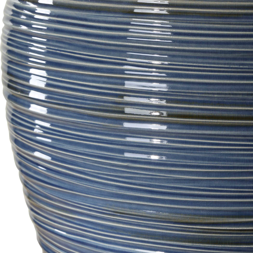 Moher Glossy Blue Table Lamp