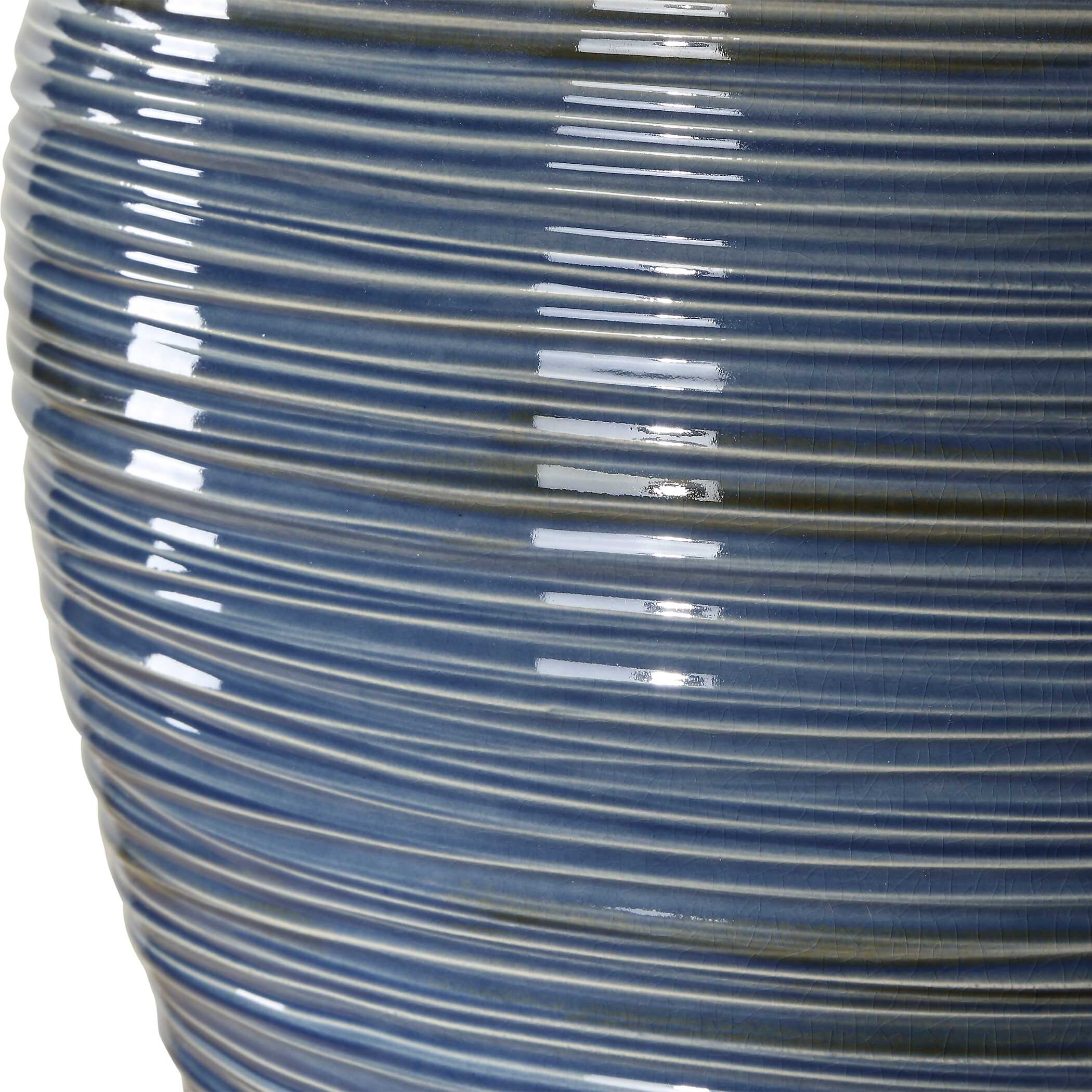 Moher Glossy Blue Table Lamp