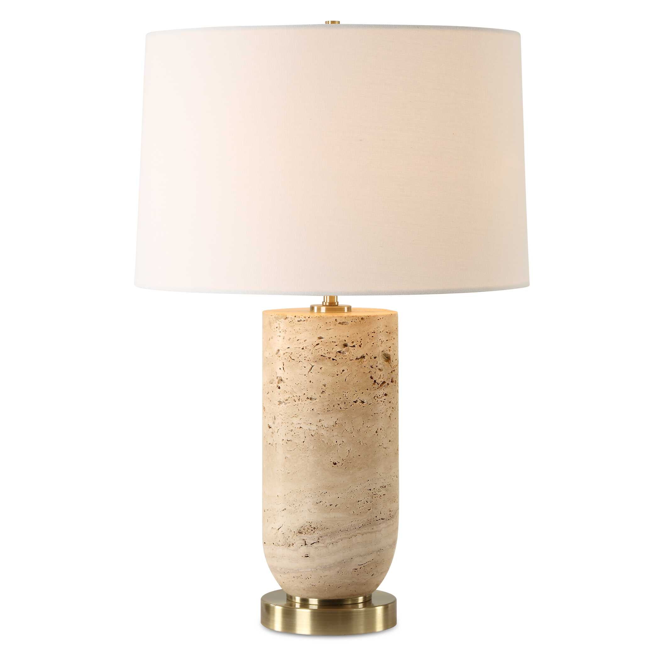 Aubrey Travertine Table Lamp