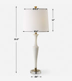 Colette White Stone Table Lamp