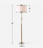 Colette White Stone Floor Lamp