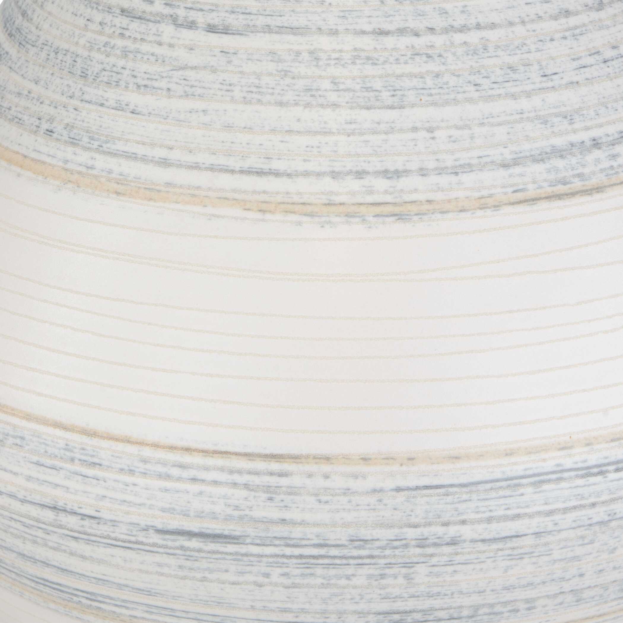 Potter Striped Ivory Blue Table Lamp
