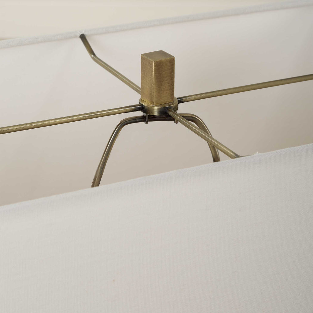 Turning Point Travertine Table Lamp