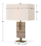 Turning Point Travertine Table Lamp