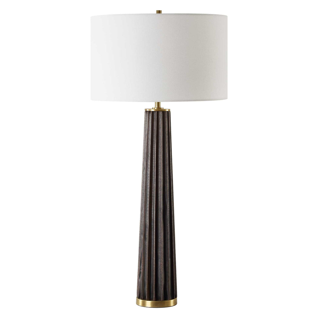 Forage Dark Scalloped Table Lamp