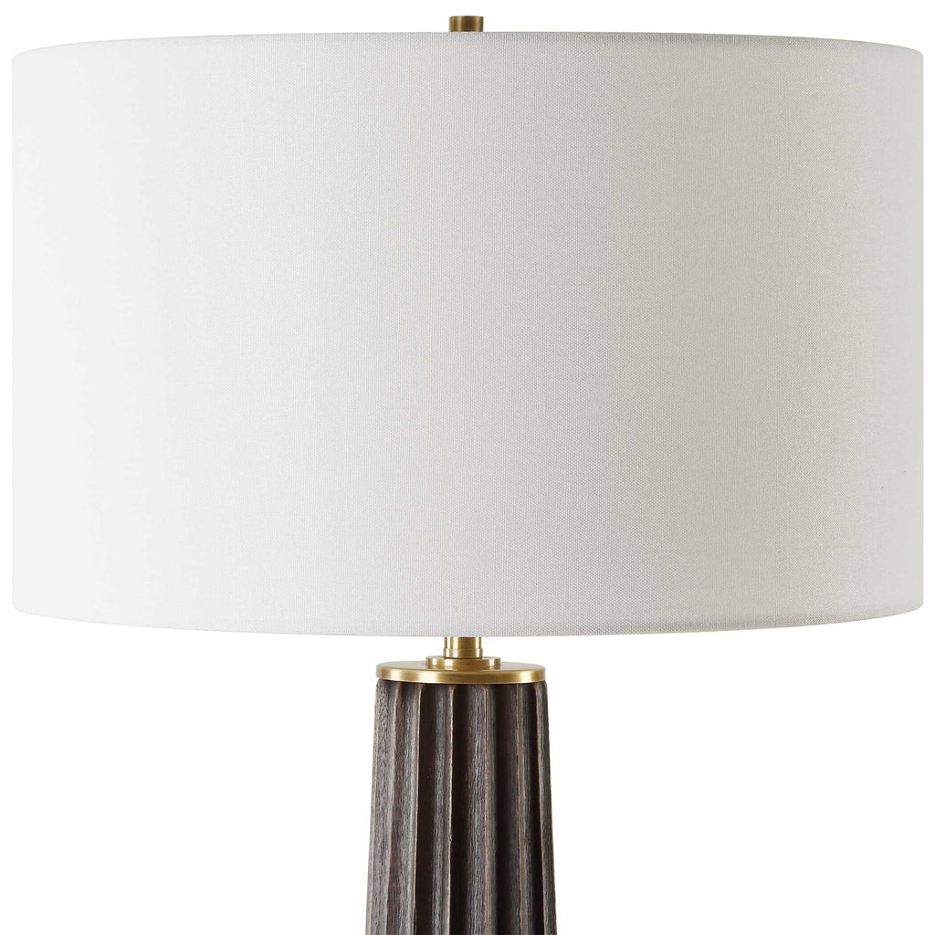 Forage Dark Scalloped Table Lamp