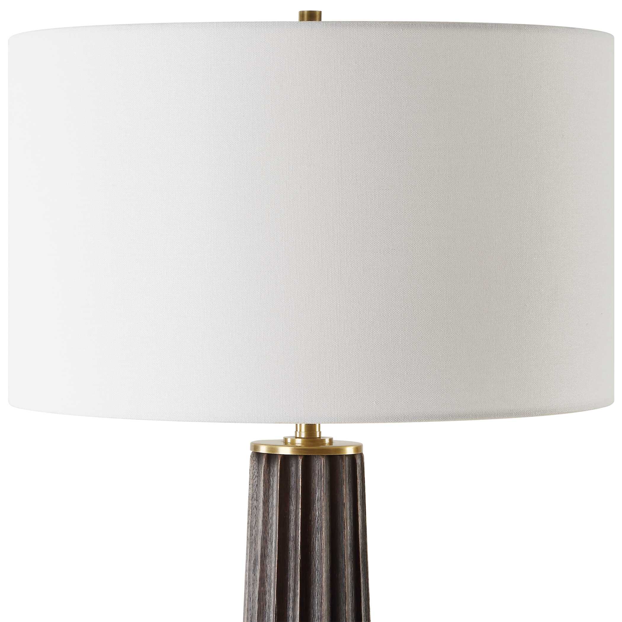 Forage Dark Scalloped Table Lamp