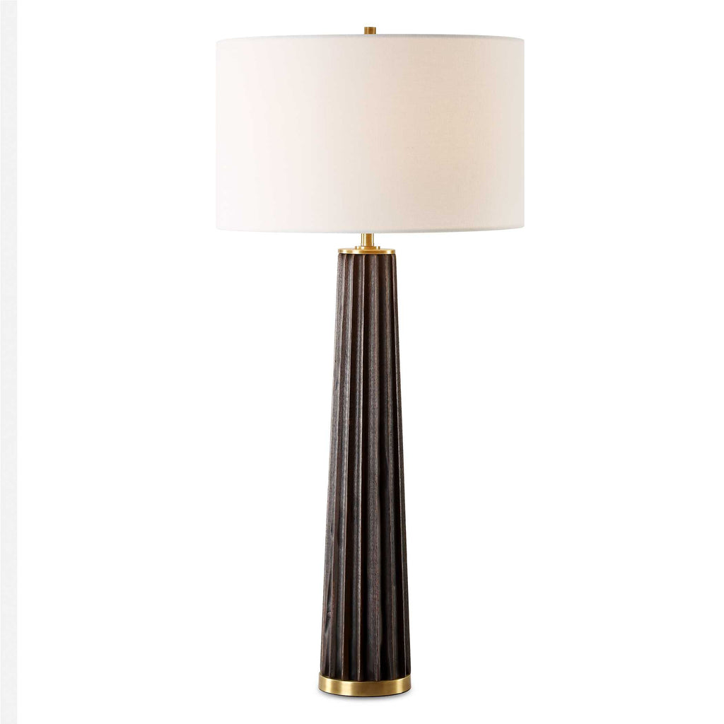 Forage Dark Scalloped Table Lamp