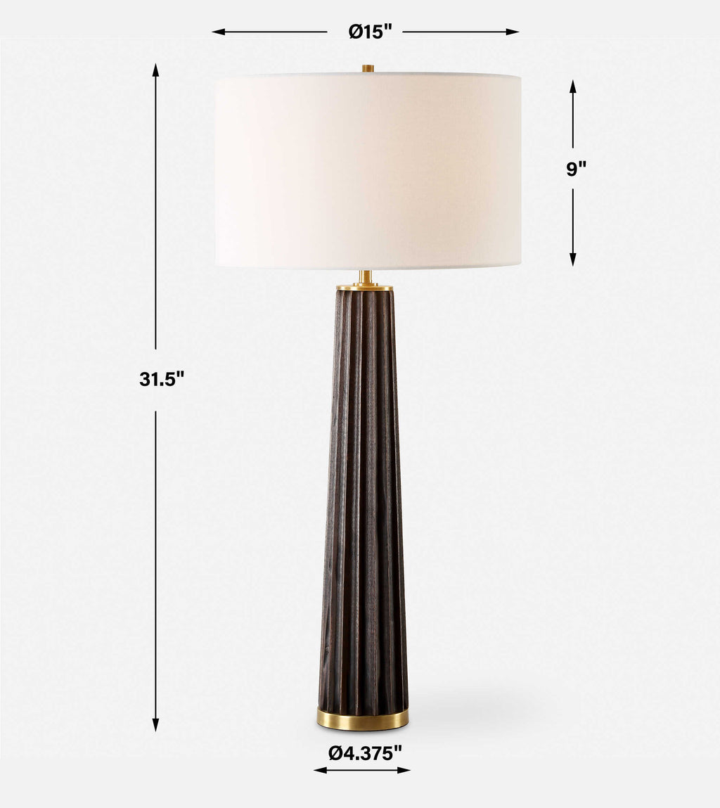 Forage Dark Scalloped Table Lamp
