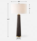 Forage Dark Scalloped Table Lamp