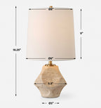 Indent Travertine Accent Lamp