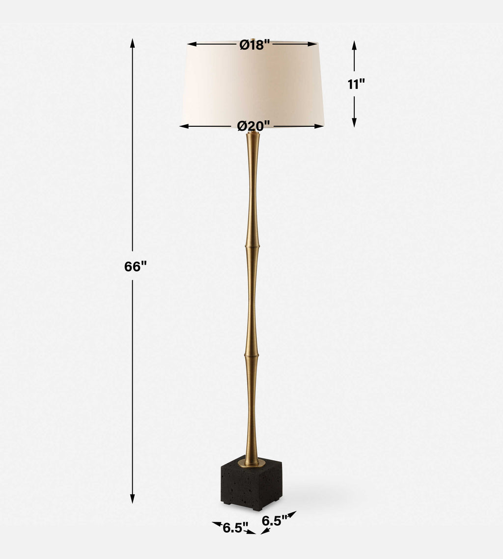 Shino Antique Brass Floor Lamp