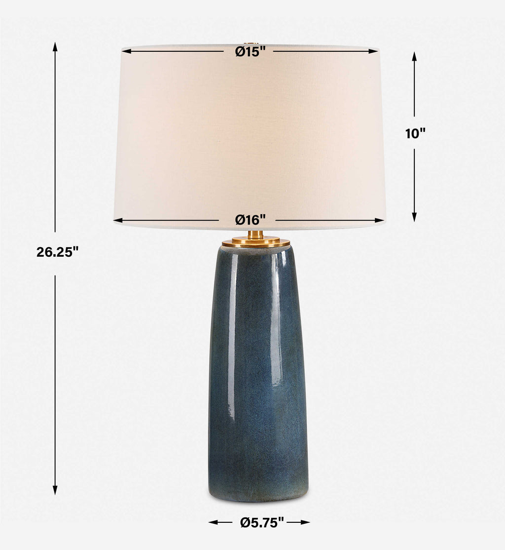 Submerged Deep Blue Table Lamp