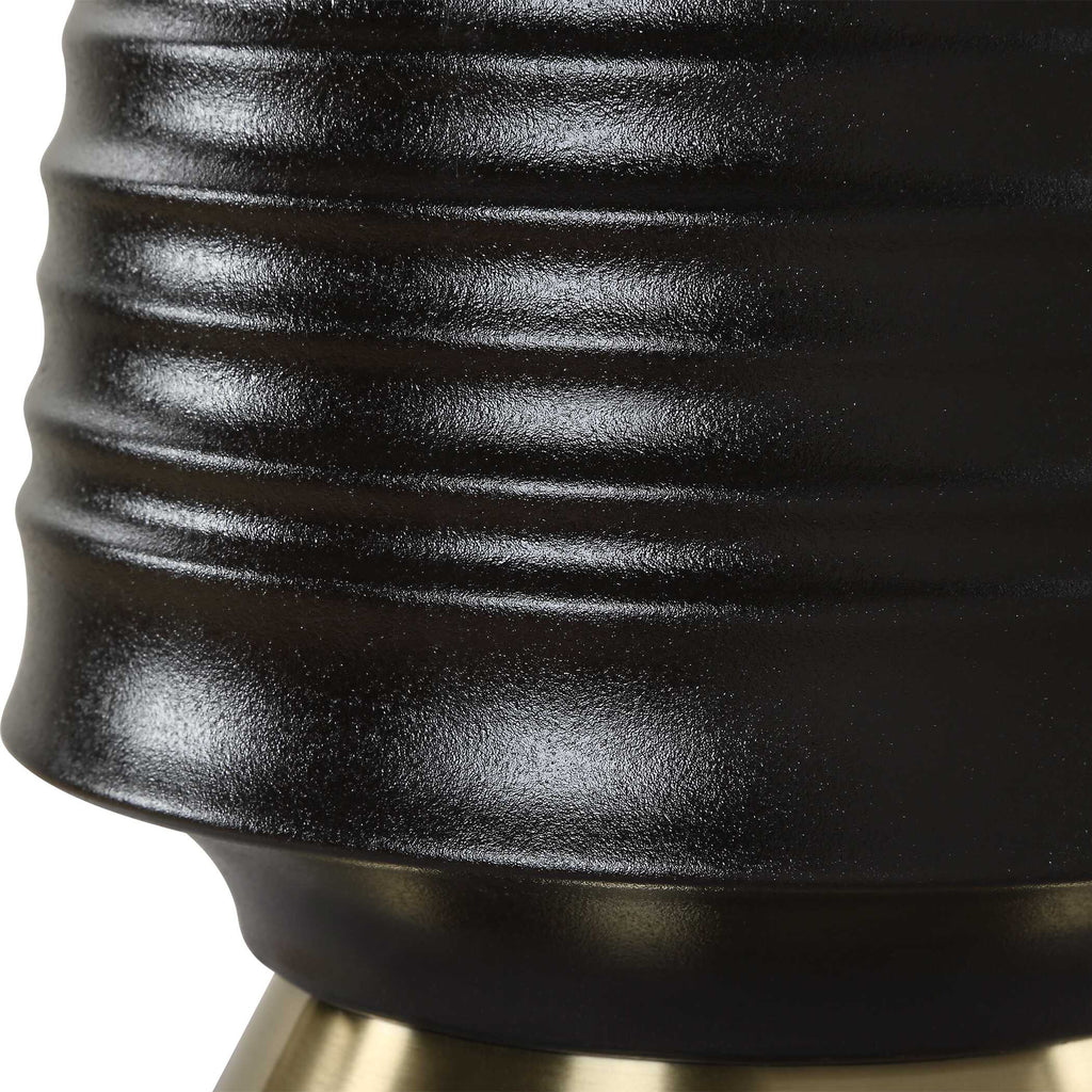 Foster Black Glaze Table Lamp