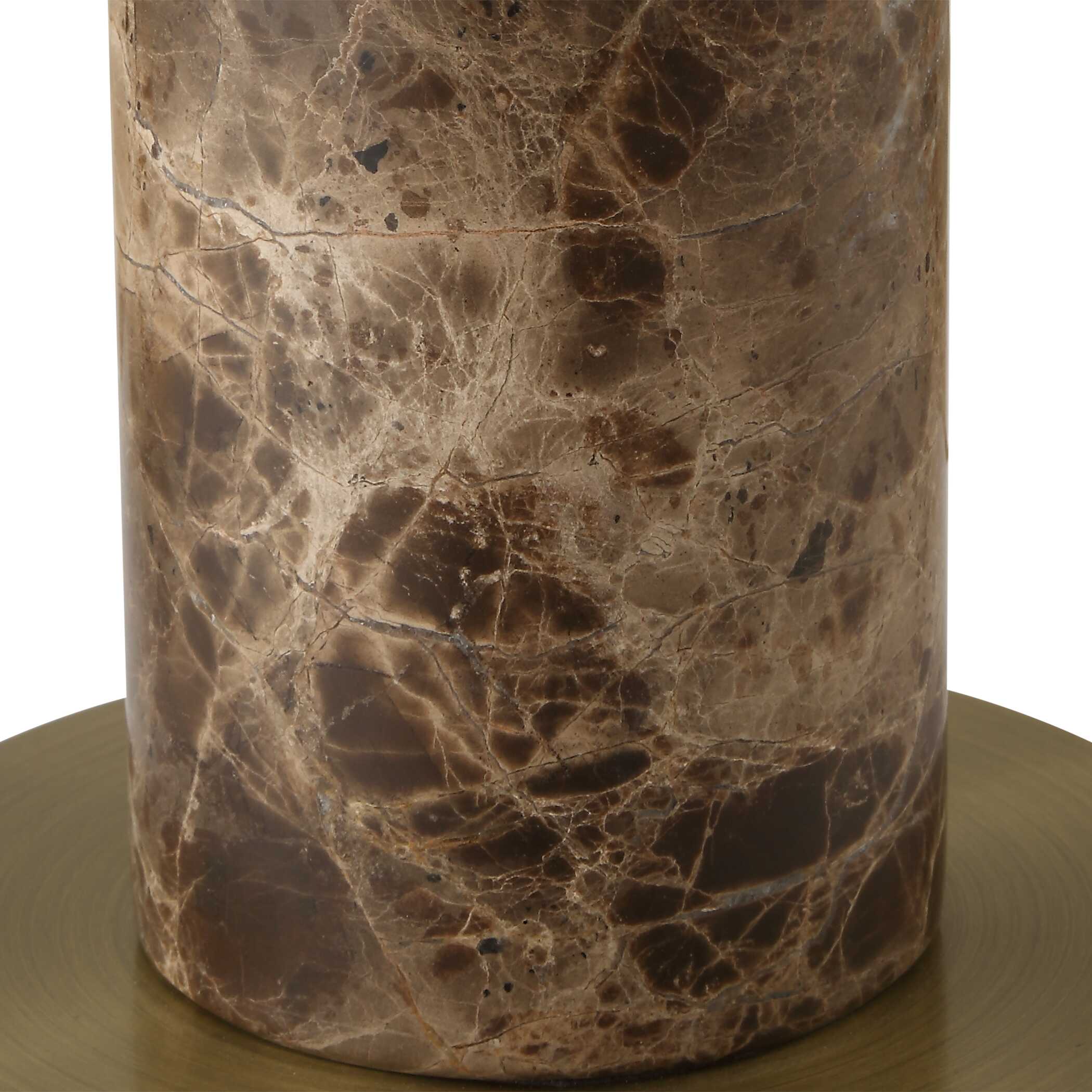 Sepia Brown Marble Buffet Lamp