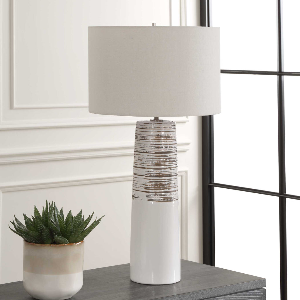 Haven White Glaze Table Lamp