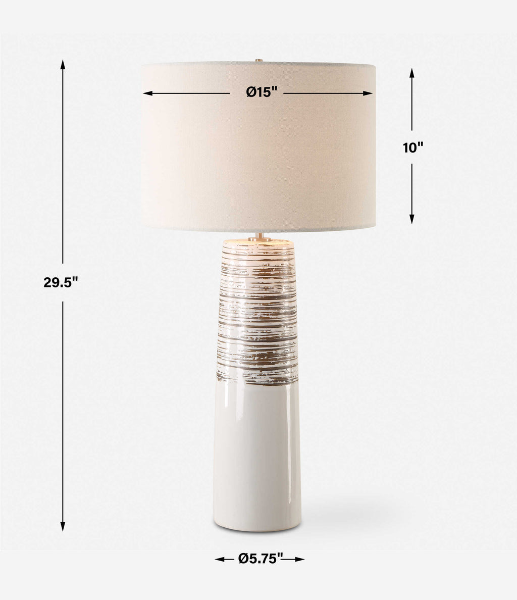 Haven White Glaze Table Lamp