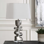 Free Flowing Nickel Table Lamp