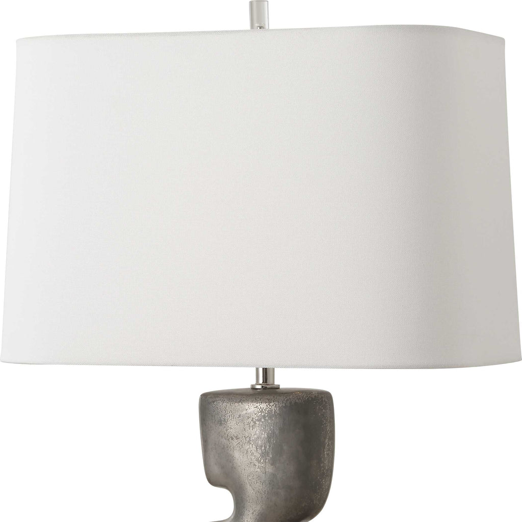 Free Flowing Nickel Table Lamp