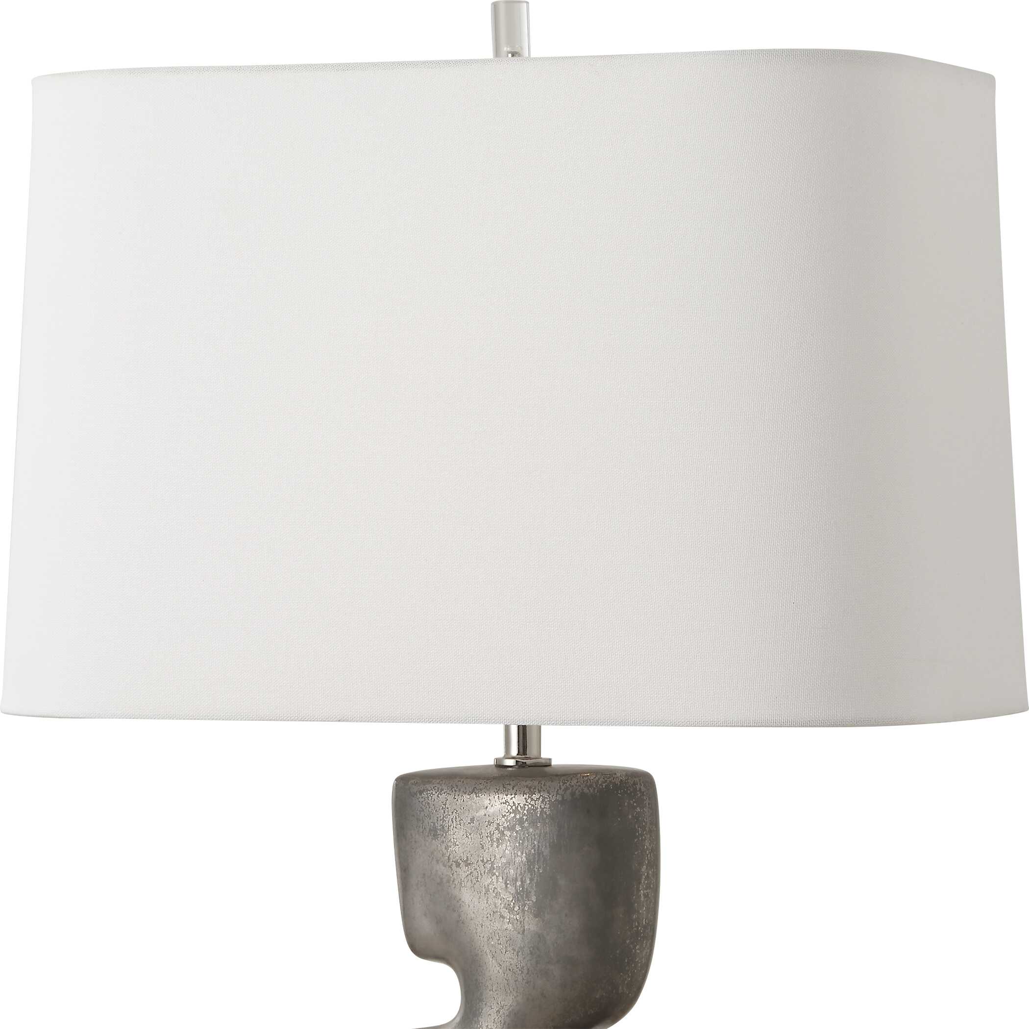 Free Flowing Nickel Table Lamp