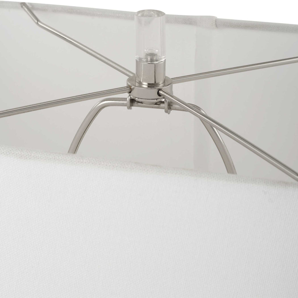 Free Flowing Nickel Table Lamp