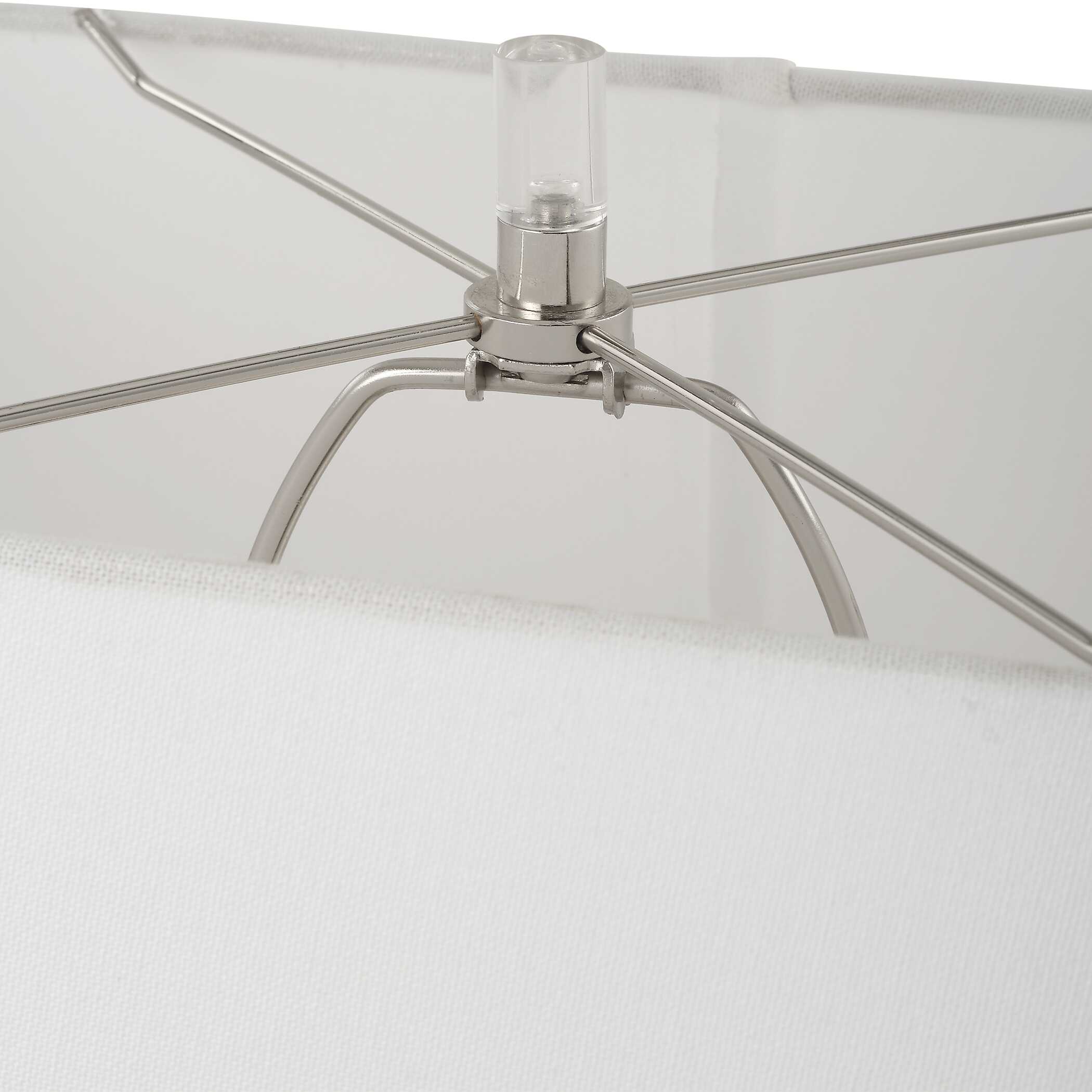 Free Flowing Nickel Table Lamp