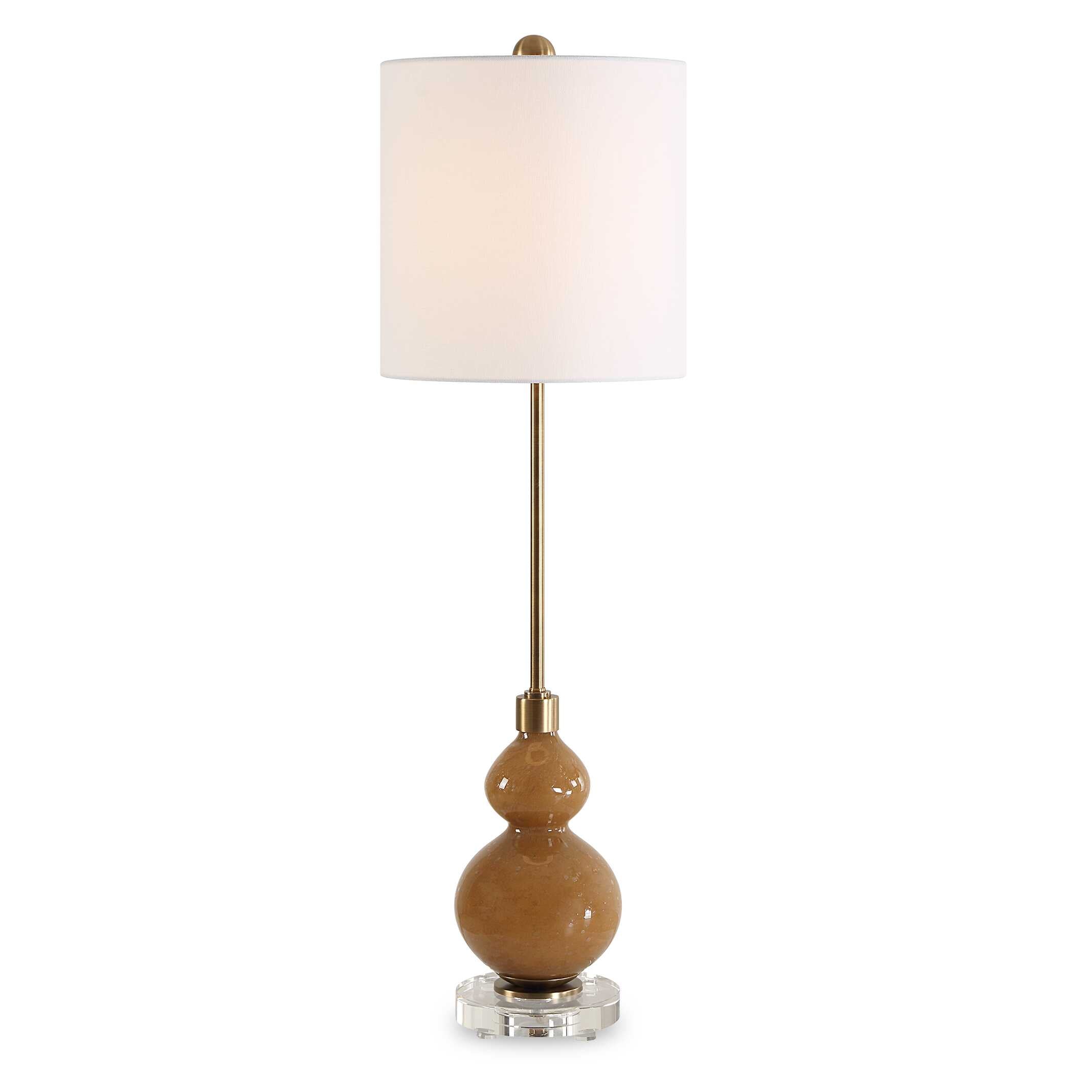 Sienna Caramel Glass Buffet Lamp
