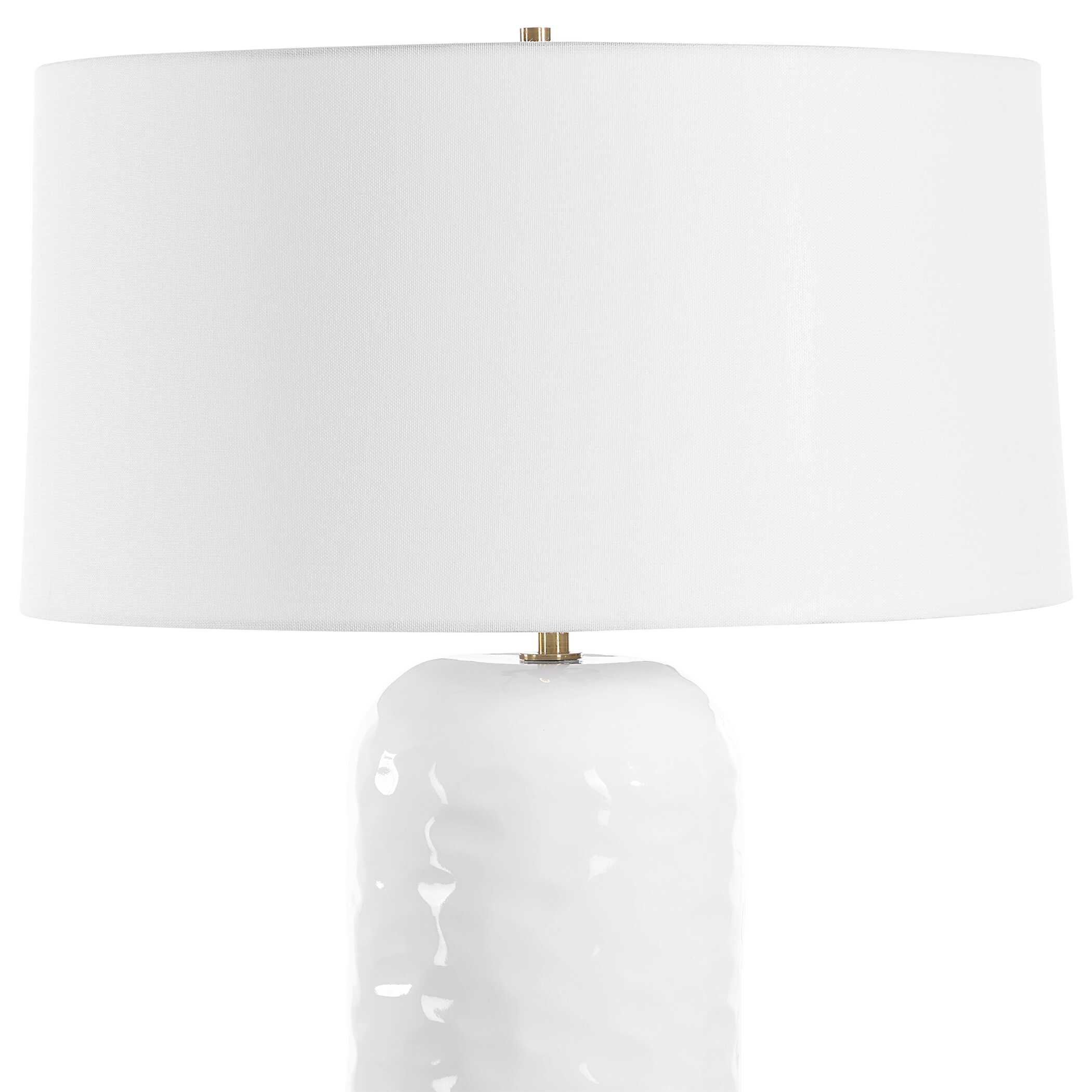 Iona White Glaze Table Lamp