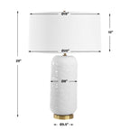 Iona White Glaze Table Lamp