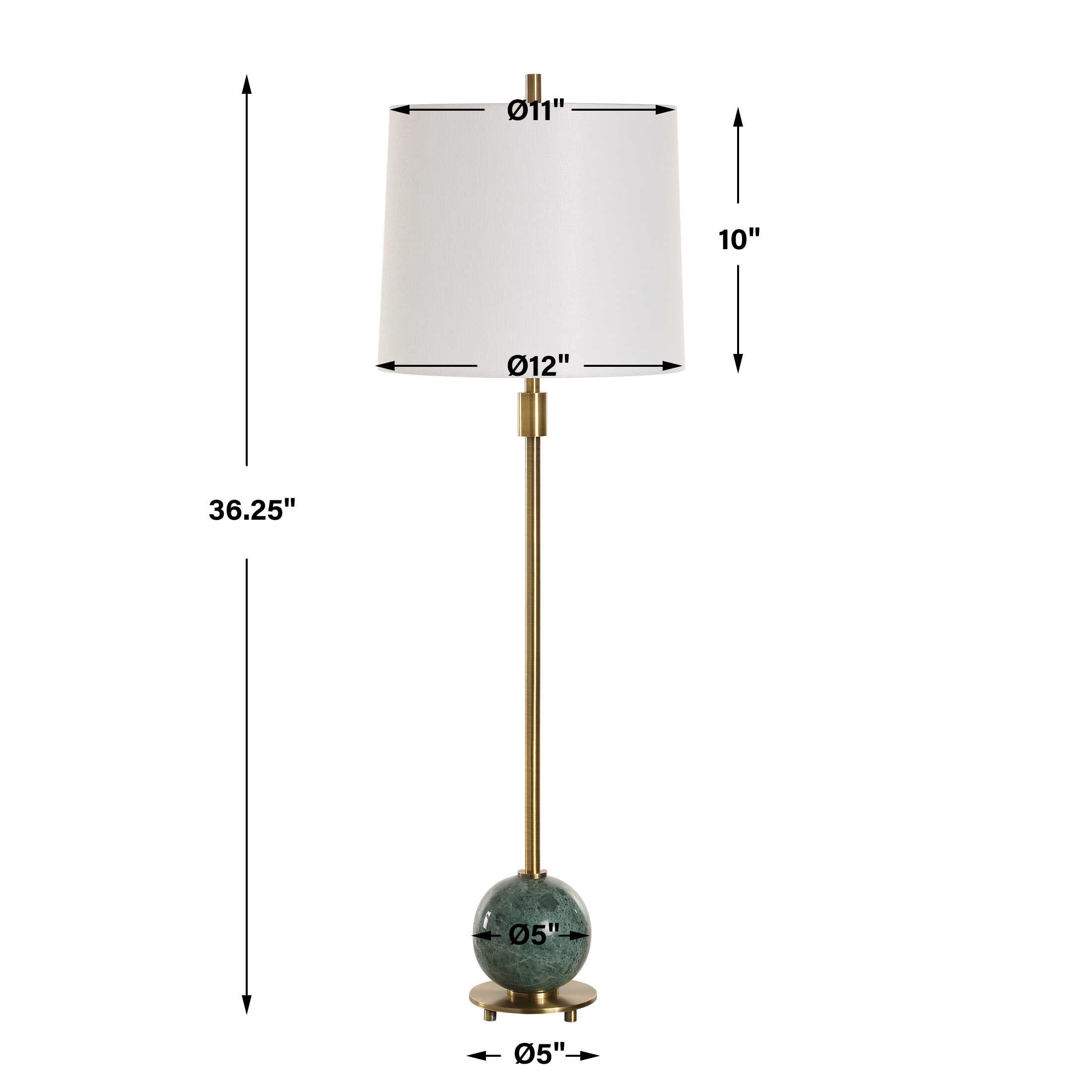 Bledel Brass Buffet Lamp