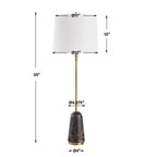Jenson Black Marble Buffet Lamp