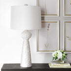 Sonata Textured White Table Lamp