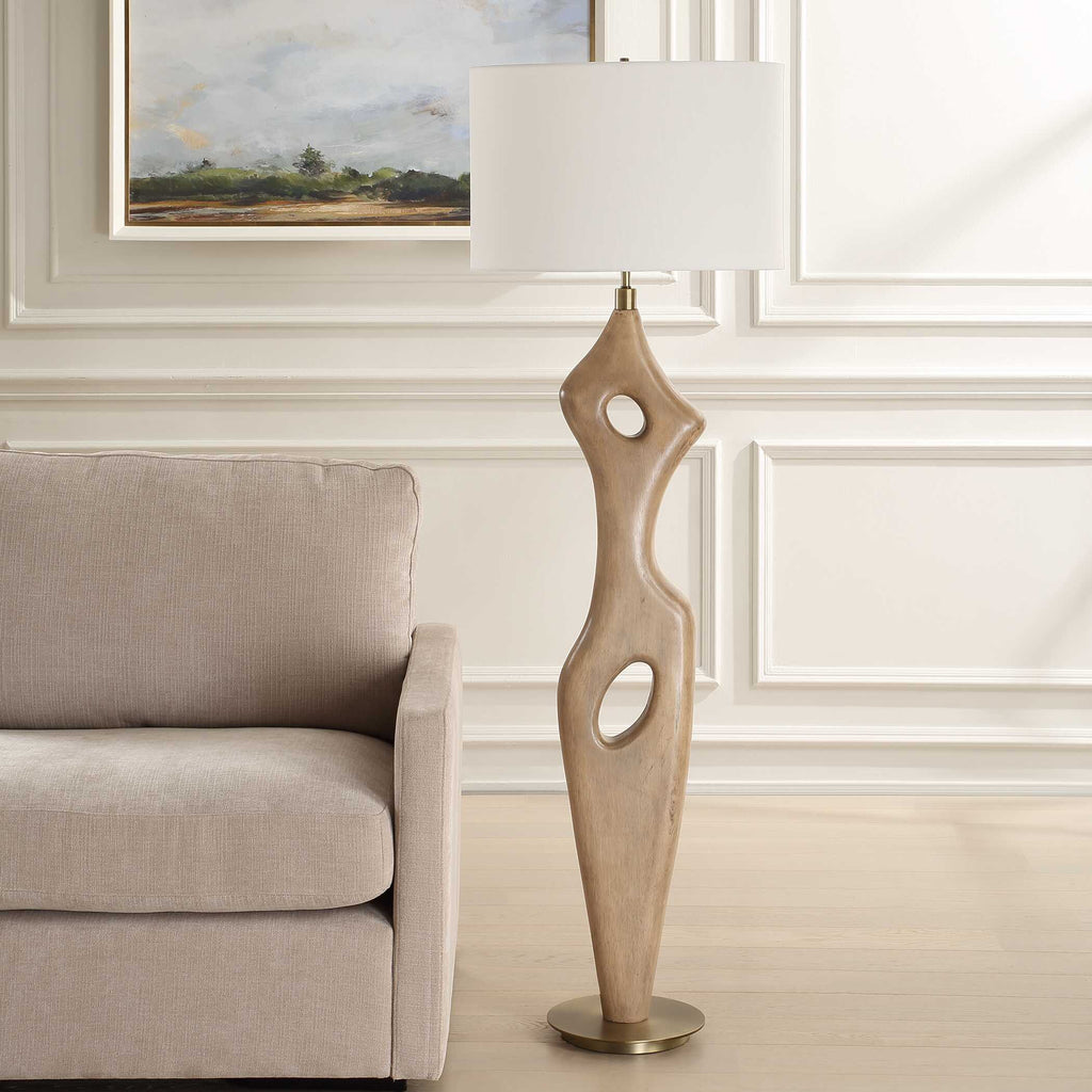 Almyra Solid Wood Floor Lamp